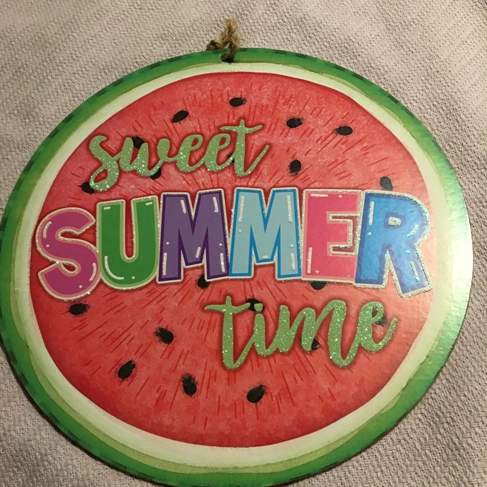 Tiki Bar signs set of 2 watermelon themed